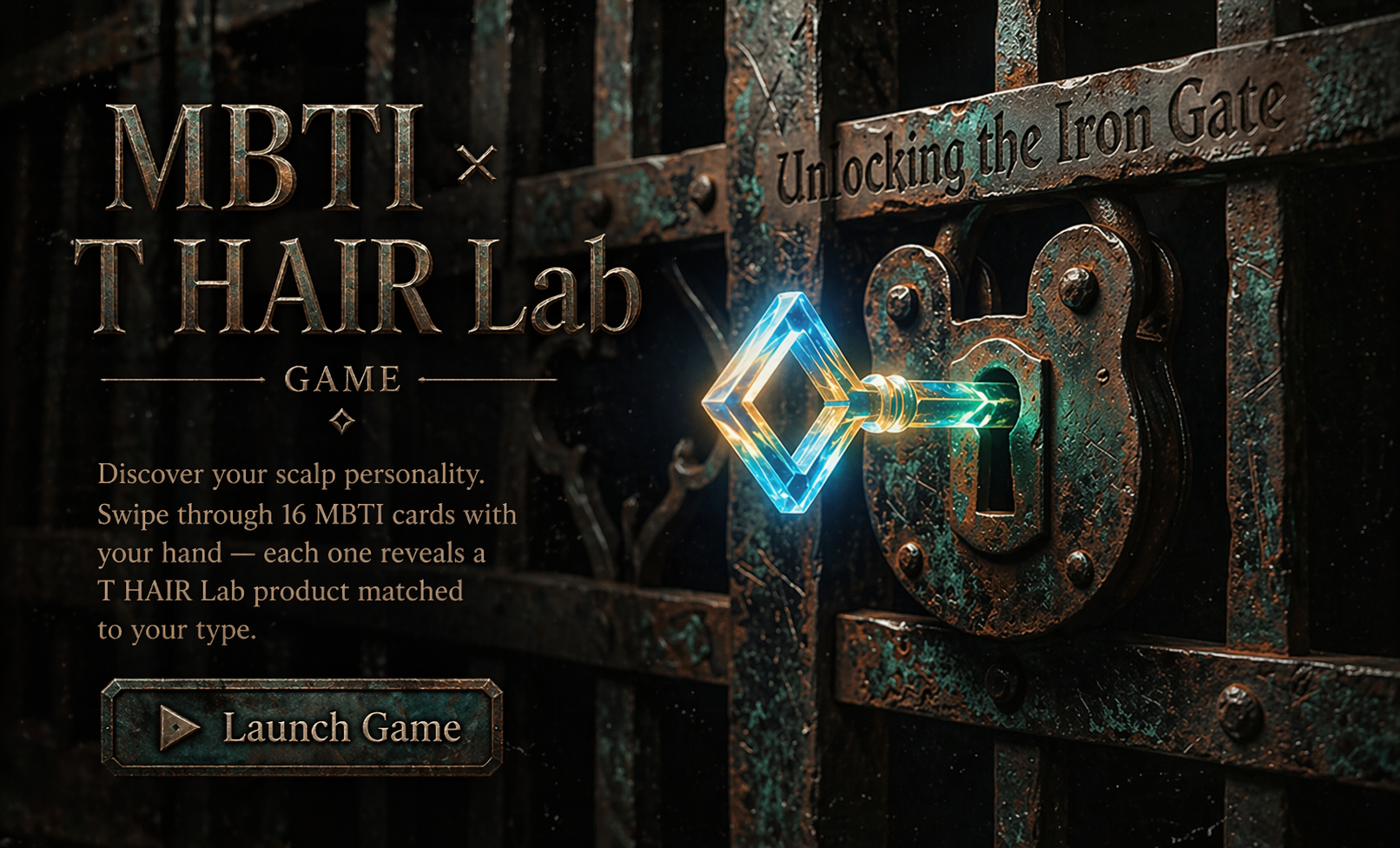 AI unlocking your wellness — iron gate with glowing key